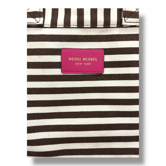 Henri Bendel New York Canvas Magazine Striped Tote Bag - Picture 4 of 7